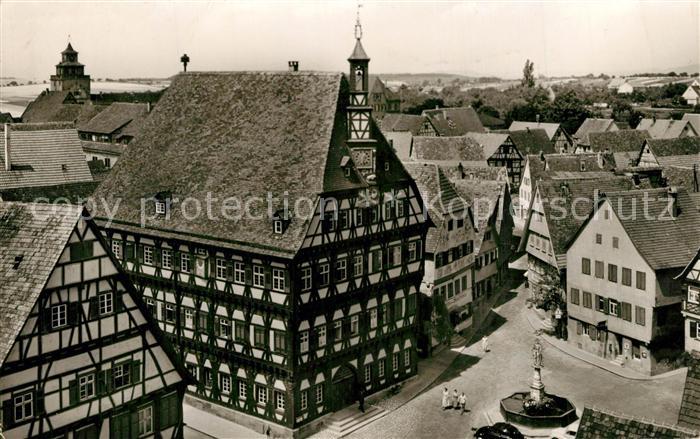 Markgroeningen Marktplatz mit Rathaus Altstadt Fachwerkhaus