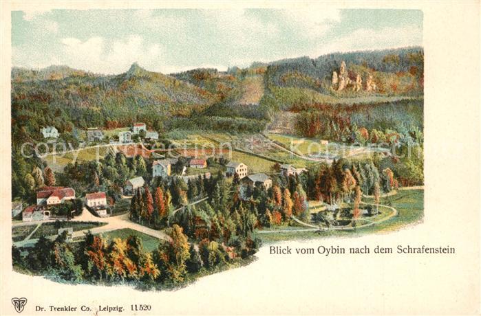 Oybin Sachsen Panorama Blick nach dem Scharfenstein Zittauer Gebirge
