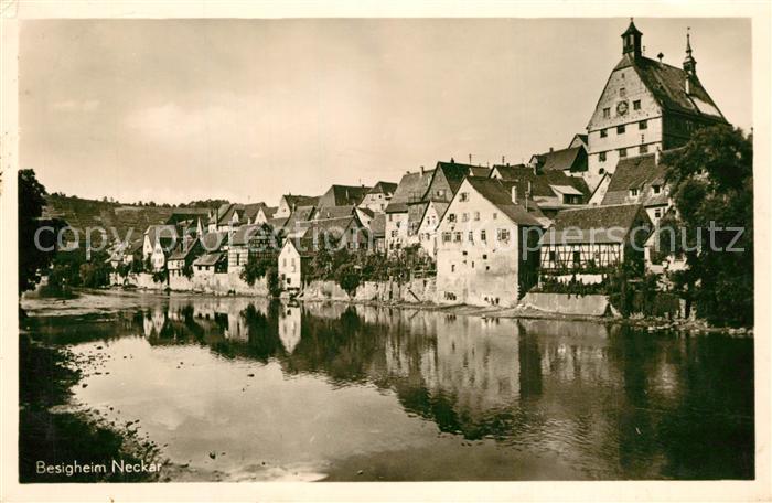 Besigheim Haeuserpartie am Neckar