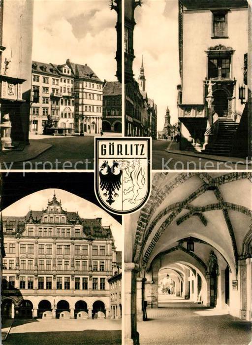 Goerlitz Sachsen Motiv Innenstadt Bruederstrasse Rathaus Kreuzgewoelbe Hirschlau