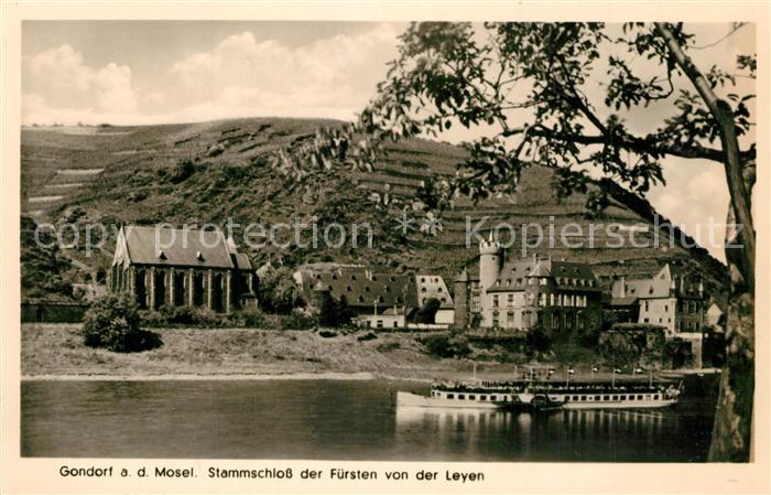 Gondorf Mosel Schloss von der Leyen Dampfer