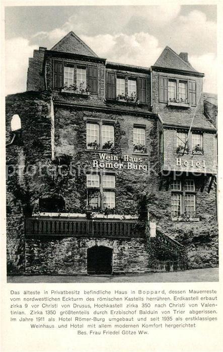Boppard Rhein Weinhaus Hotel Roemer Burg