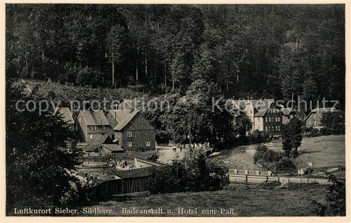 Sieber Herzberg am Harz Osterode Niedersachsen Hotel Pass Badeanstalt