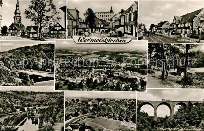 Wermelskirchen Markt Strandbad Markusmuehle Hoellenbachtal Autobahnbruecke