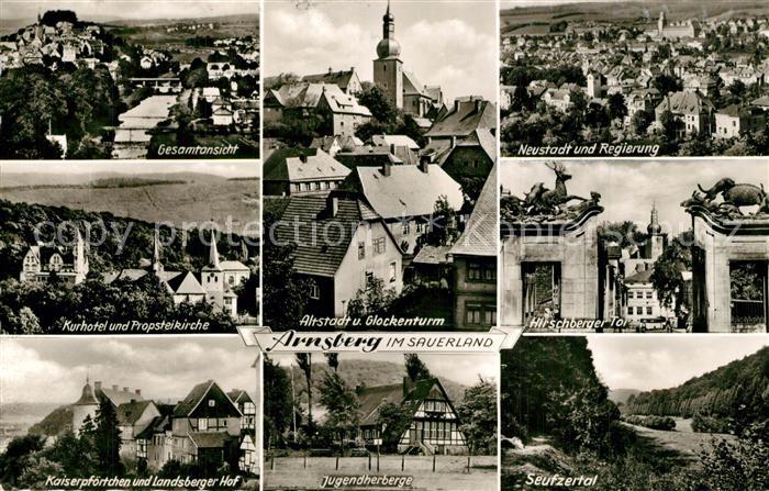 Arnsberg Westfalen Neustadt Regierung Glockenturm Altstadt Seufzertal