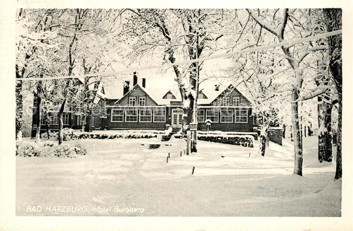 Harzburg Bad Hotel Burgberg Winterlandschaft