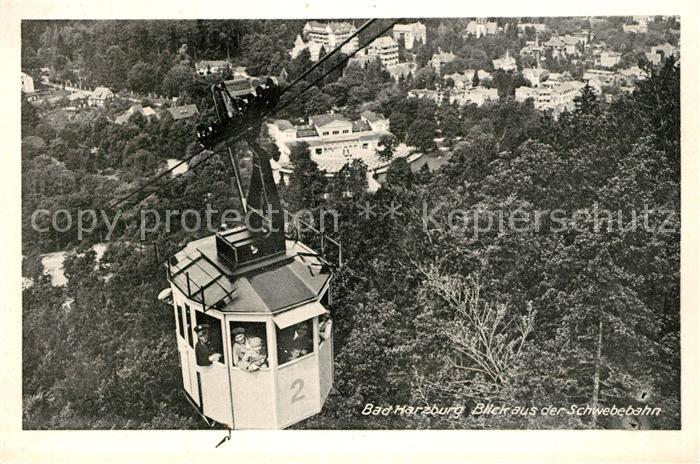 Harzburg Bad Blick aus der Schwebebahn