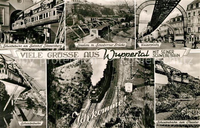 WUPPERTAL NRW Schwebebahn Bahnhof Doeppersberg Stadion Sonnborner Bruecke