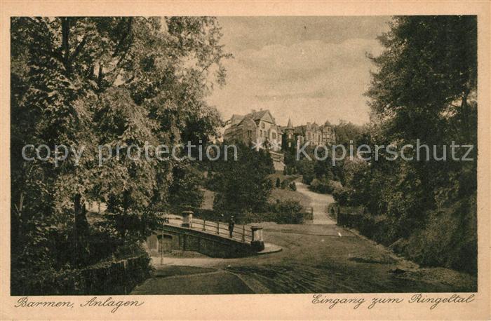 Barmen Wuppertal Anlagen Eingang zum Ringeltal