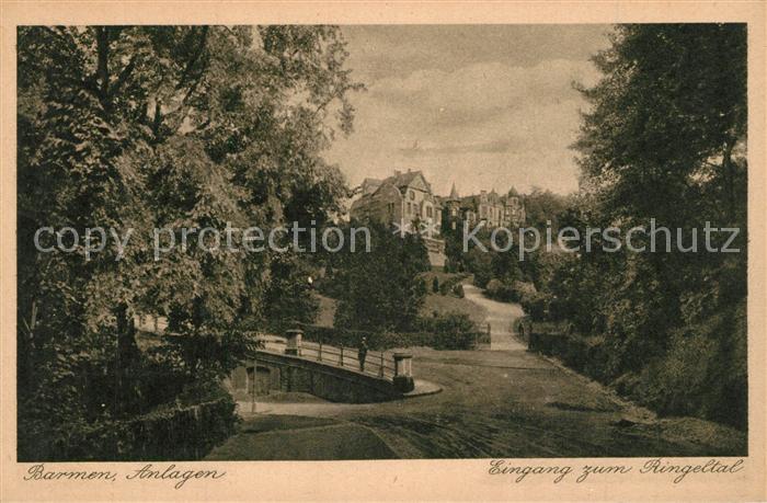 Barmen Wuppertal Anlagen Eingang zum Ringeltal