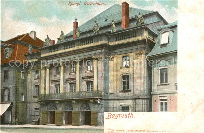 BAYREUTH Bayern Koenigliches Opernhaus