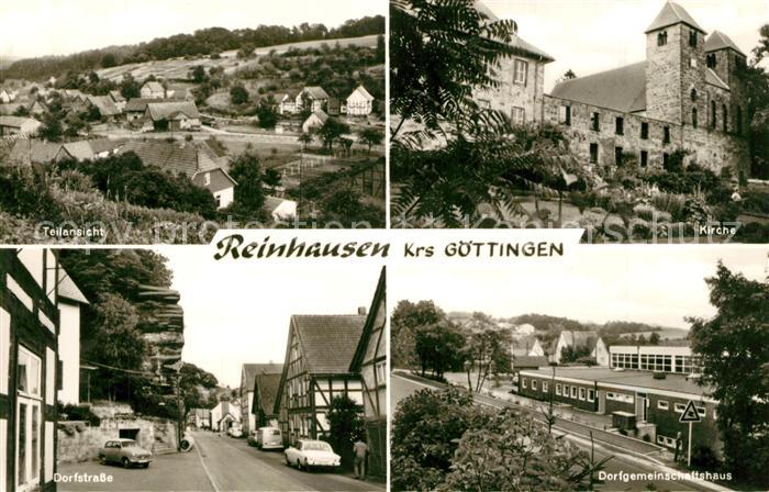 Reinhausen Goettingen Kirche Dorfstrasse Dorfgemeinschaftshaus Panorama