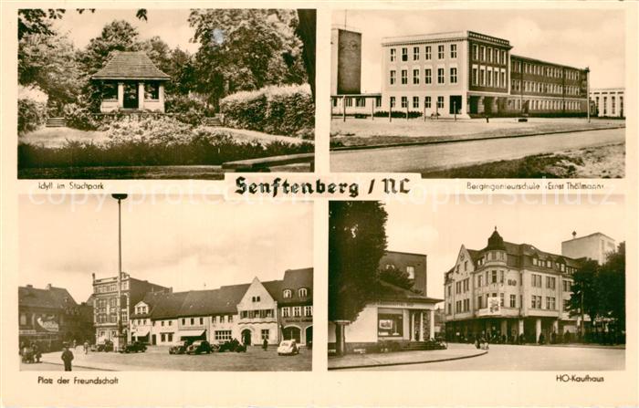 Senftenberg Niederlausitz Stadtpark Platz der Freundschaft HO Kaufhaus