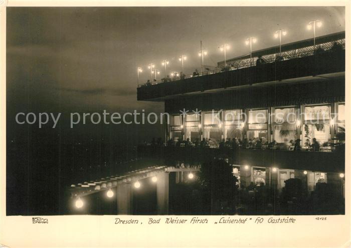 Bad Weisser Hirsch Luisenhof HO Gaststaette Abend