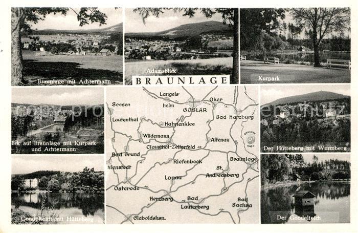 Braunlage Harz Adamsblick Kurpark Achtermann Gondelteich Panoramakarte