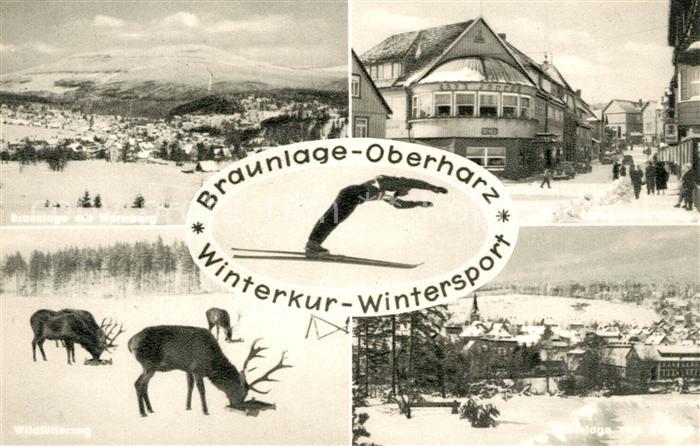 Braunlage Harz Winterlandschaften Hirsche