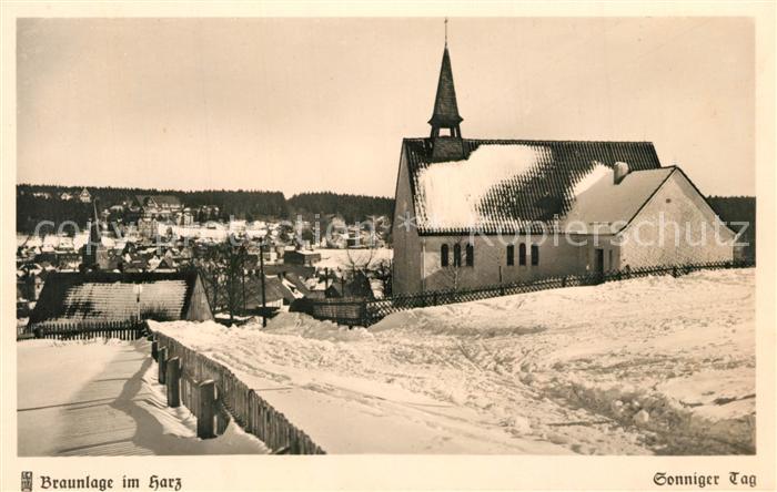Braunlage Harz Kirche Winterlandschaft