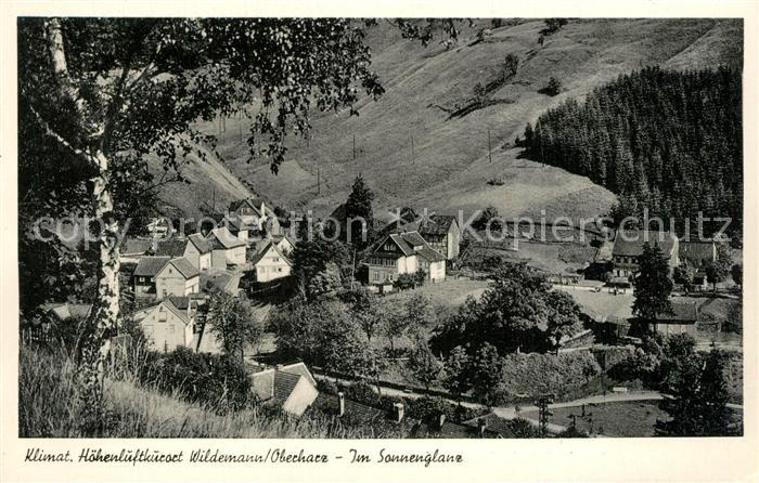 Wildemann Harz Goslar Niedersachsen Panorama in Sonnenglanz