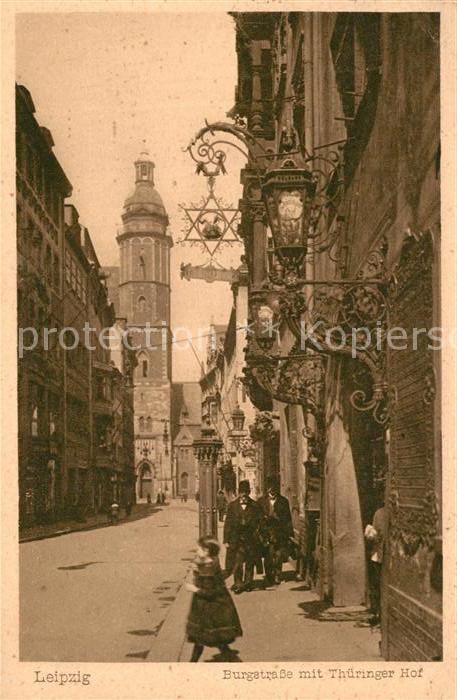 LEIPZIG Sachsen Burgstrasse Thomaskirche Turm Thueringer Hof