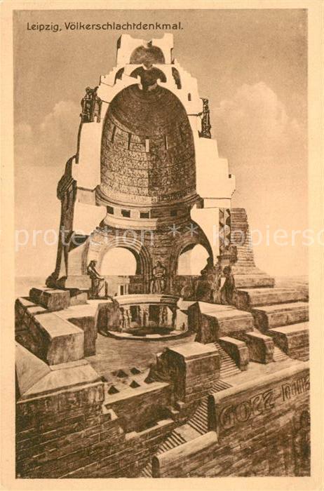 LEIPZIG Sachsen Voelkerschlachtdenkmal Schnittzeichnung