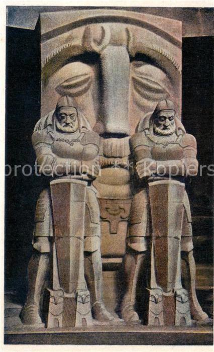 LEIPZIG Sachsen Voelkerschlachtdenkmal Kryptapfeiler