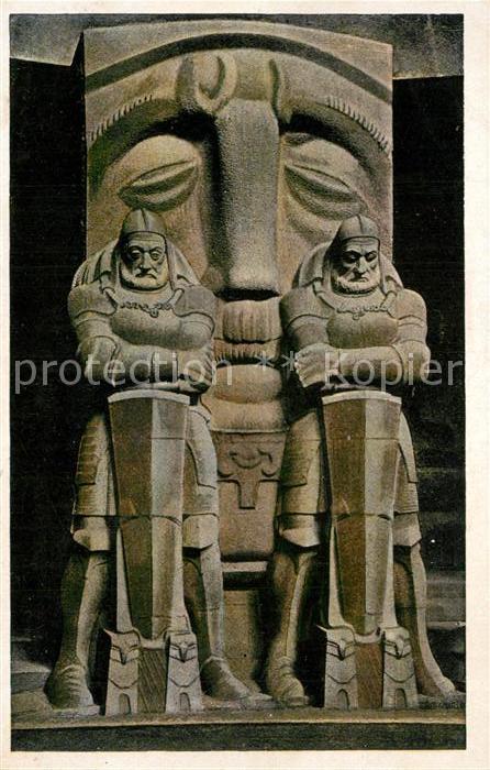 LEIPZIG Sachsen Kryptapfeiler Voelkerschlachtsdenkmal