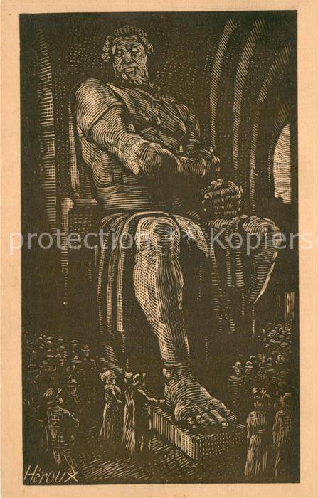 LEIPZIG Sachsen Voelkerschlachtdenkmal Kuenstlerkarte Heroux