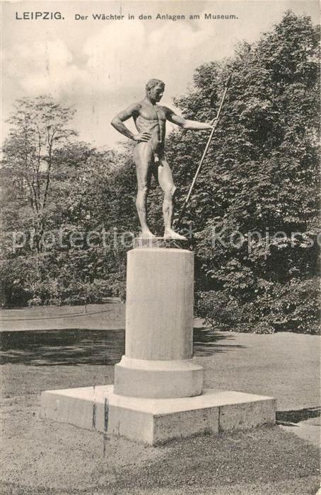 LEIPZIG Sachsen Der Waechter Anlagen am Museum