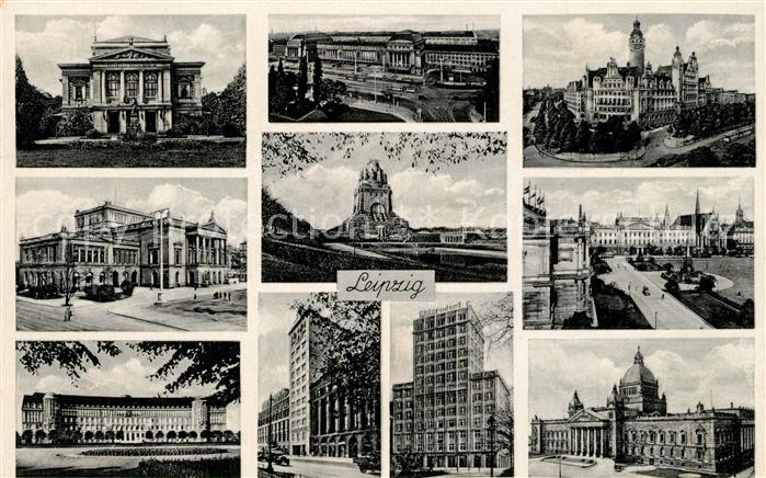 LEIPZIG Sachsen Voelkerschlachtdenkmal Neues Rathaus altes Augusteum