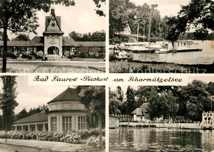 Pieskow Bad Saarow Scharmuetzelsee Bahnhof Brunnen Schiffsanlegestelle