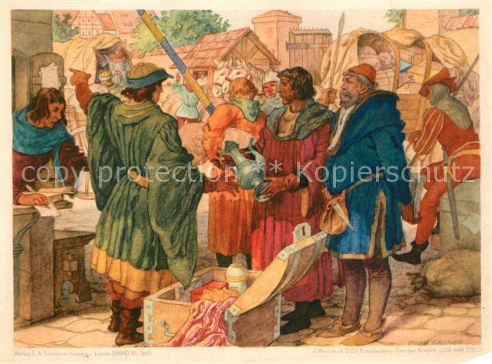 LEIPZIG Sachsen Leipziger Messe Zollschranken Kuenstler Erich Gruner