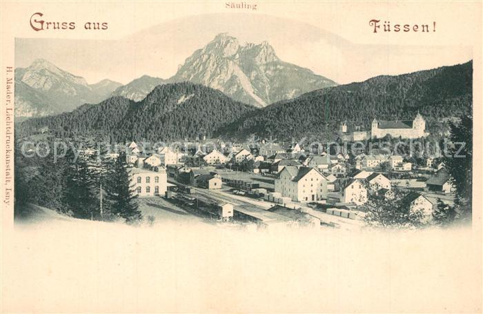 Fuessen Allgaeu mit Saeuling