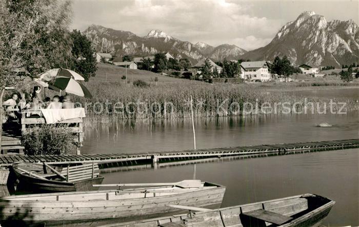 Hopfensee mit Branderschrofen Hohem Straussberg Kreuzspitze und Saeuling