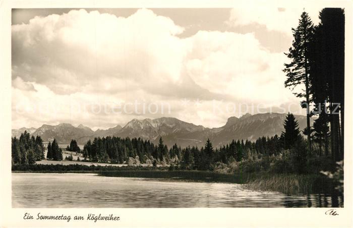 Pfronten Ostallgaeu Bayern Koeglweiher Aggenstein Breitenberg und Rossberg