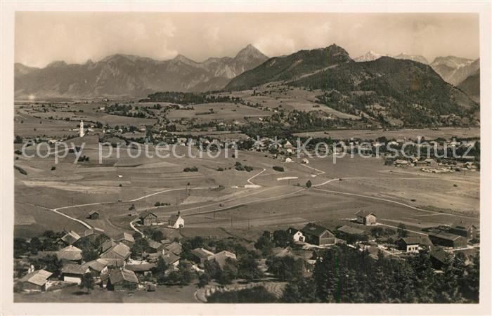 Pfronten Ostallgaeu Bayern Fliegeraufnahme mit Zugspitze