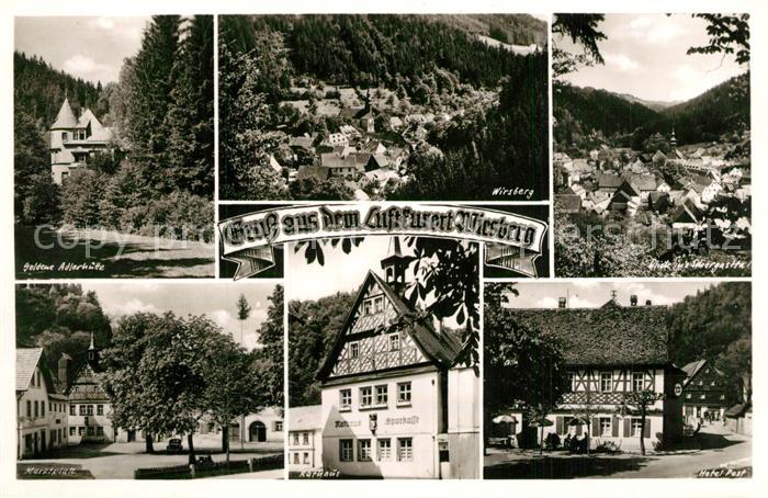 Wirsberg Kulmbach Bayern Goldene Adlerhuette Panorama Marktplatz Rathaus Hotel P