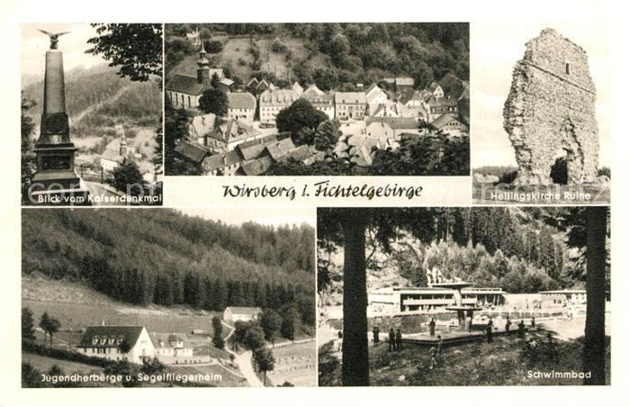 Wirsberg Kulmbach Bayern Kaiserdenkmal Heilingskirche Ruine Jugendherberge Segel
