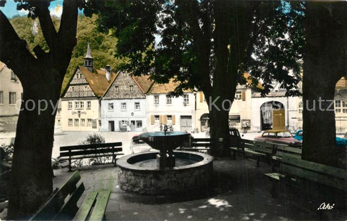 Wirsberg Kulmbach Bayern Marktplatz Brunnen