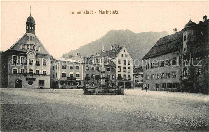 Immenstadt Allgaeu Marktplatz Brunnen