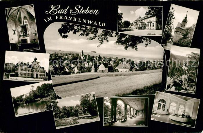 Bad Steben Wehrkirche Rathaus Schwanenweiher Kurplatz Alte Wehrkirche Hirschspru