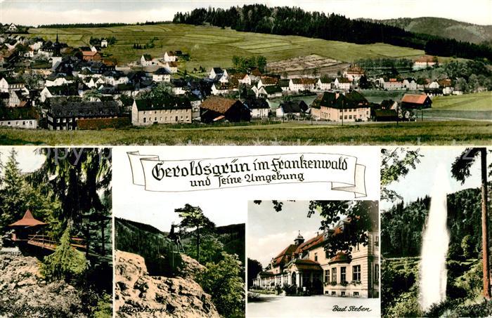 Geroldsgruen Panorama Hirschsprung Bad Steben Wasserfall