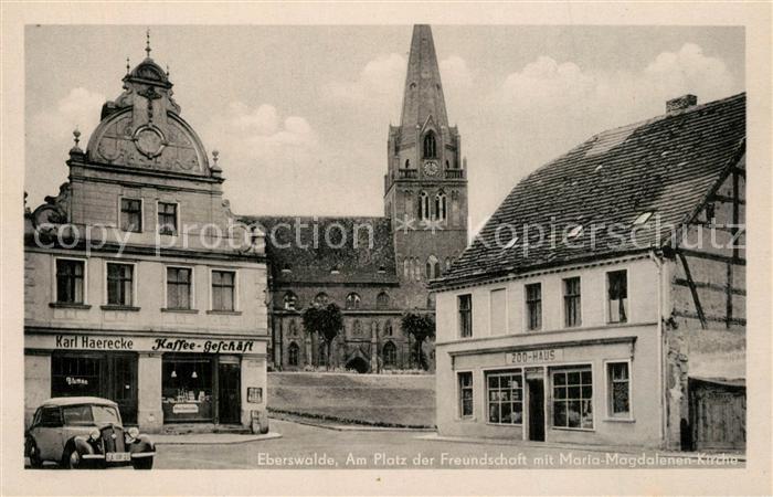 Eberswalde Platz der Freundschaft mit Maria Magdalenen Kirche