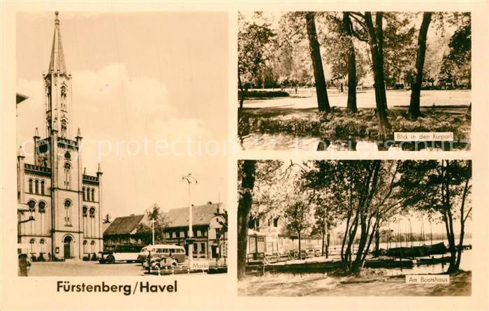 Fuerstenberg Havel Markt Kurpark Bootshaus