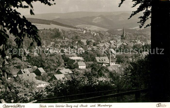 Osterode Harz Blick auf Stadt und Harzberge