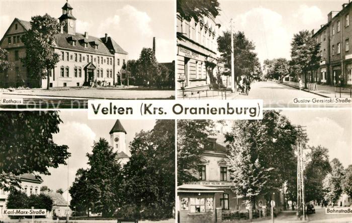 Velten Rathaus Gustav Gersinski Str Karl Marx Str Bahnstr