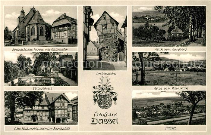 Dassel Solling Ev Kirche Ratskeller Gretchenturm Burgbergblick Teichpartie Natur