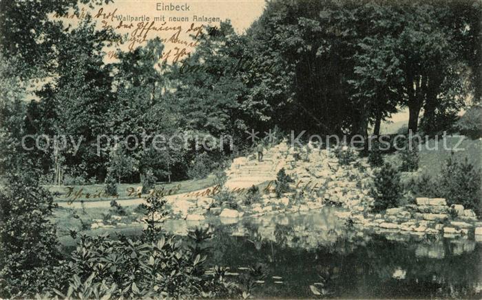 Einbeck Niedersachsen Wallpartie mit neuen Anagen