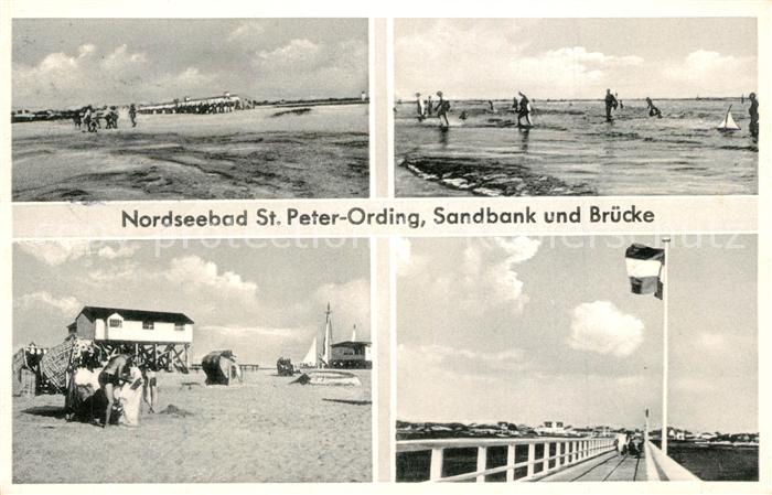 Peter-Ording St Sandbank Bruecke
