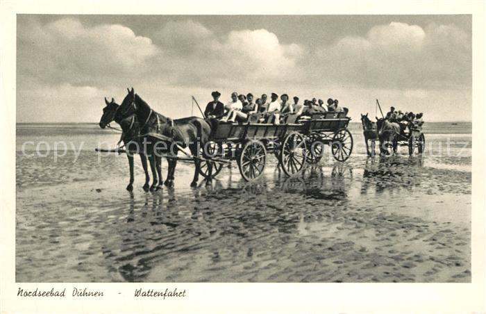 Duhnen Nordsee Wattenfahrt Pferdekutsche