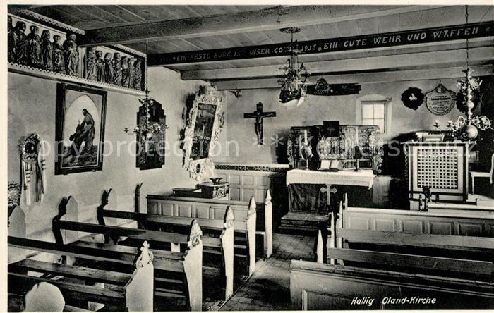 Hallig Oland Kirche Innenraum